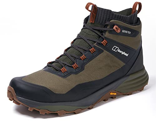 Berghaus Men's Vc22 Multisport Gore-Tex Mid-Ankle Walking Hiking Boots | Durable | Waterproof | Breathable | Vibram, Dark Brown/Dark Green, 11