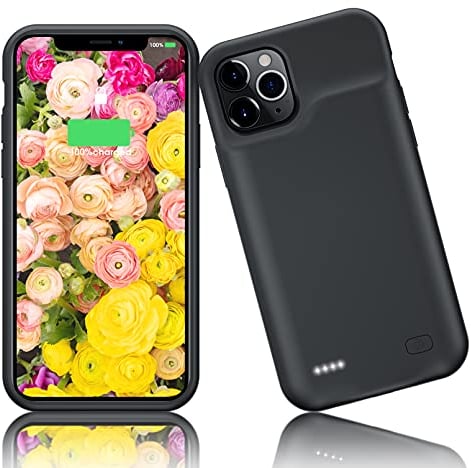 HUOBAO Battery Case for iPhone 11 Pro, 5000mAh, Protective Portable iPhone 11 Pro Charger Charging Case, Rechargeable Extended Battery Pack for iPhone 11 Pro, 5.8 inch, Black
