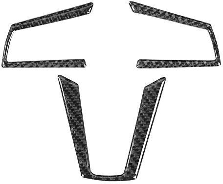 Keenso Lenkradverkleidung, 3 STK. Lenkradtastenrahmen Carbon Lenkradverkleidung Aufkleber Autoinnendekoration für MX-5 ND 2016-2020 Interne und Externe Dekorationsänderung Interieur & Exterieur Tuning