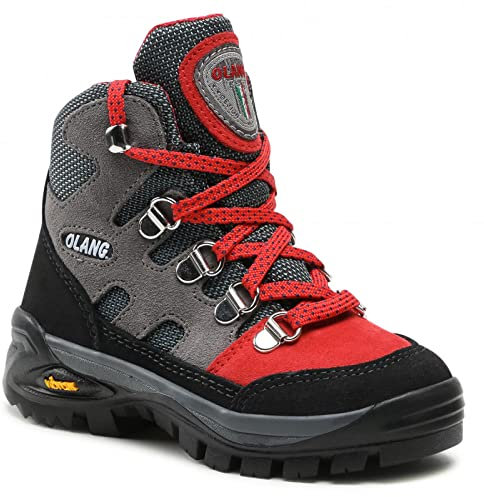 OLANG SCARPE STIVALI SCARPONI BAMBINO PIETRO KID TEX PELLE 831 GRIGIO ORIGINALE Taglia 35 Colore Grigio