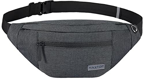 MAXTOP Bauchtasche Gürteltasche für Damen und Herren Hüfttasche Outdoor Groß Handytasche Sport Wasserdicht Laufgürtel Umhängetasche Geldgürtel für Camping Wandern Fitness Fahrrad Geschenke
