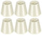 Alvinlite Kleiner Lampenschirm 6er-Set, Barrel Stoff Lampenschirme Clip On Glühbirne Hängelampe Tischlampe Stehlampe Kronleuchter, Beige Nordic Chandelier Shades 3.5x5.5x5.2Inch Lampenschirm