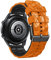 Feysentoe 22 mm universell Armband Kompatibel für HUAWEI Watch GT/GT2 46mm für Samsung Galaxy Watch3 45mm Estrazarmband(orange schwarz)
