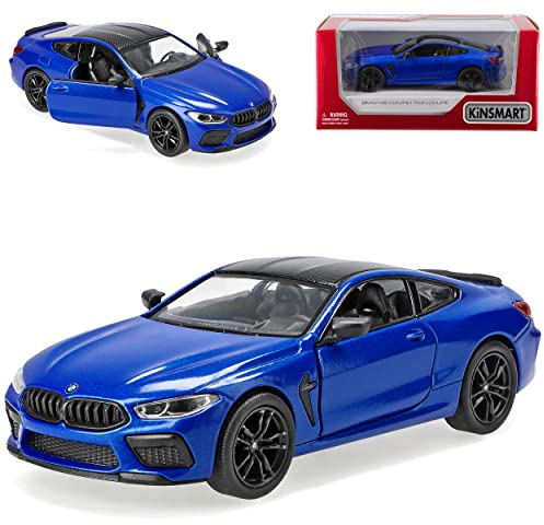 alles-meine.de GmbH B-M-W 8er M8 G15 Coupe Blau Ab 2018 ca 1/43 1/36 Kins*mart Modell Auto mit individiuellem Wunschkennzeichen
