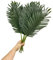 Lot de 10 grandes feuilles de palmier tropicales artificielles de 55,9 cm avec tige, fausses grandes feuilles de palmier pour jungle, hawaïen, anniversaire, barbecue, fête, plage, arrangement floral,