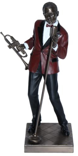 Deko Figur Jazz Musiker Sänger H 29 cm Jazz Band Dekofigur mit Trompete Parastone