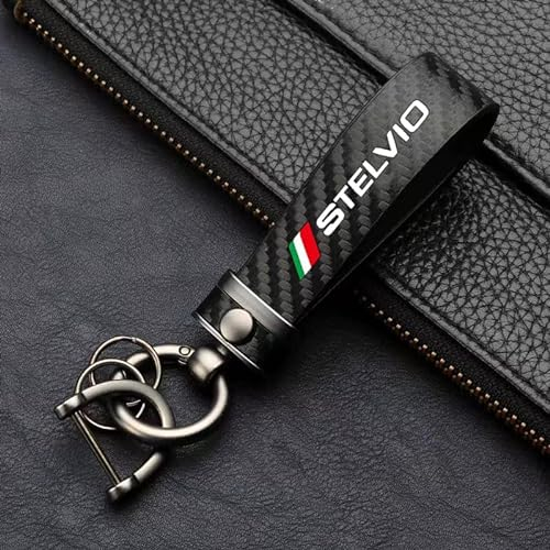 AHMESA Auto Schlüsselanhänger, für Alfa Romeo Stelvio MITO Auto Schlüsselanhänger Ersetzen Zubehör Geschenk Autozubehö,A