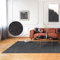 Paco Home Teppich Wohnzimmer Schlafzimmer Kurzflor Waschbar Bis 30 Grad Einfarbiges Design Meliertes Muster Weich Moderne Deko, Grösse:280x380 cm, Farbe:Anthrazit