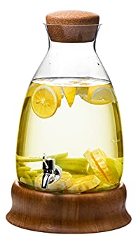 Jarra Juguete de Gran Capacidad Juguete con Grifo Simple Glass Frío Frío Botella de Agua Gruesa de Alta Jarra con Base for el hogar, Restaurante, Hotel Jarra de Agua (Size : 6L)