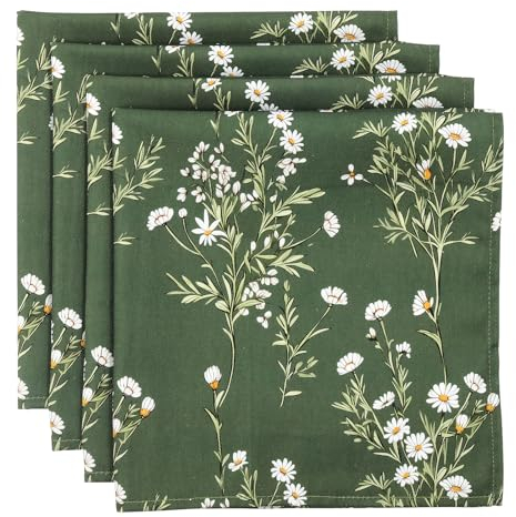 Arquiel Tovaglioli Set Di 4, Tovaglioli Di Stoffa 100% Cotone Riutilizzabili Morbido Tovaglioli Da Tavola Perfetto Per Feste, Casa, Caffè, Ristoranti E Hotel Matrimoni(45 cm x 45 cm)