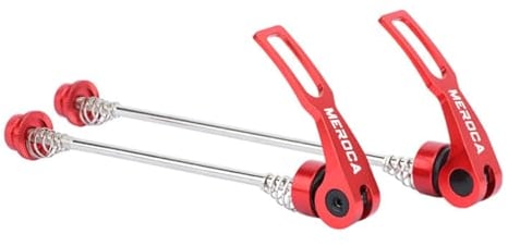 NELboNs Bike Wheel Hub Front and Rear Skewers Quick Release Skewer Clip Bolt Lever Axle QR 145/182 MM for Road Mountain Bicycle MTB,Red