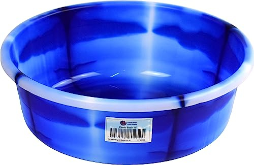 Round Plastic Basin Kitchen Bath Tub Household Wash Basin Water Storage Bowl Multipurpose Basin (Blue 10)