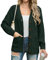 GRECERELLE Womens Cardigans Knit Ladies Long Sleeve Button Down Oversized Aran Cable Knitted Jumper Cardigan Knitwear with Pockets (Dark Green,XXL)