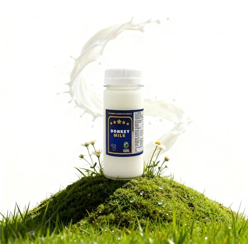 DON DONKEY'S® Eselsmilch 200ml | 2 x 100ml Flaschen | Für Ernährung & Hautpflege | Gekühlter Versand für Frische & Qualität