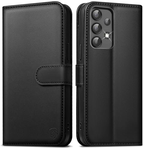 EASDNB Handyhülle für Samsung Galaxy A13 5G Hülle Wallet Premium Leder Klappbar für Samsung A13 4G Flip Case Magnet Kartenfach Standfunktion Tasche Schutzhülle für Galaxy A13 5G/4G/A04S,Schwarz