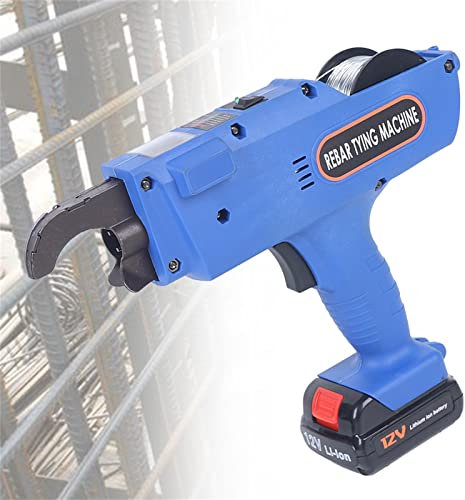 Fliuyr Bindemaschine,Drahtbindemaschine mit 4500 mAh Akku,Bewehrungsbindegerät,0.8mm Tying Wire Diameter,Elektrische Satz mit LadegeräT Bindedraht,Automatisches Bindegerät Bewehrungsstäbe