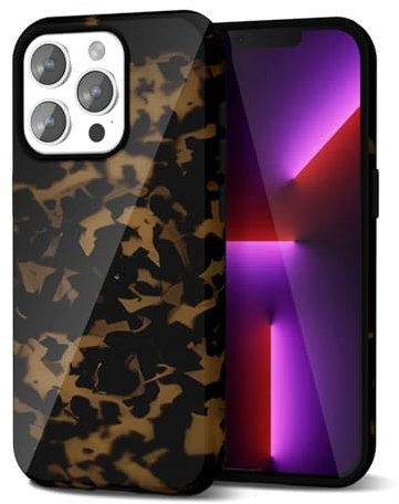 Svanove Tortoise Shell Handyhülle für iPhone 13 Pro Hülle Trendy Muster,Tortoise