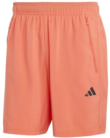 adidas Men's Train Essentials Woven Training Shorts, Easy Coral/Black, S 7 inch