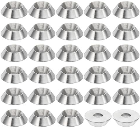 PATIKIL M3 Senkkopf Unterlegscheibe, 50 Stück Edelstahl Unterlegscheiben, M3x10x3 mm Senkscheiben, Zierscheiben für Senkkopfschrauben Konstruktionen, Konisch