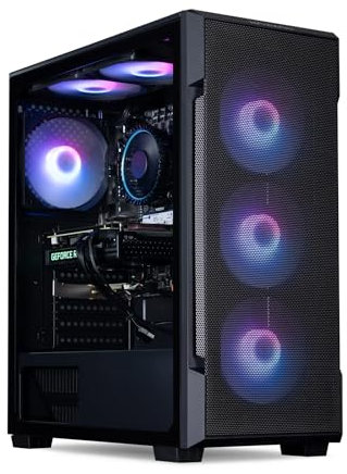 HORIZON Gaming PC Tower | Intel i5 12400F | Nvidia RTX 4060 Ti | 32GB 3200Mhz RAM | 1TB NVMe SSD | 650W 80+ PSU | CiT Crossfire Black Gaming PC Case | 6 x ARGB Fans | WiFi | VR Ready | Windows 11