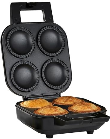 Cooks Professional Deep Fill Pie Maker with Crimping Edge & Pastry Cutter | 4-Pie Capacity | Perfect for Savory, Fruit, Meat, & Vegetable Homemade Pies | Non-Stick Plates for Easy Use & Cleanup