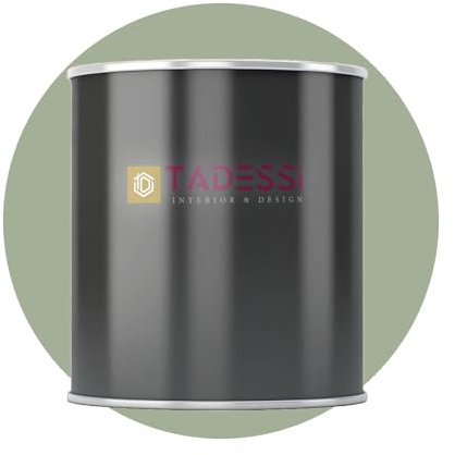 Tadessi Peinture d'intérieur verte - Vert sauge - Peinture murale mate lavable - Peinture à émulsion - Sans odeur et sans solvant - Bidon de 2,5 l