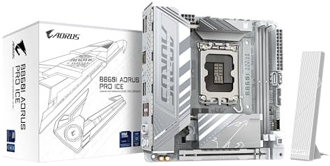 GIGABYTE B860I AORUS PRO ICE Intel Core Ultra (Series 2) LGA 1851 Motherboard, Mini-ITX, DDR5, 2X M.2, PCIe 5.0, Thunderbolt 4, WIFI7, 2.5GbE LAN, EZ-Latch