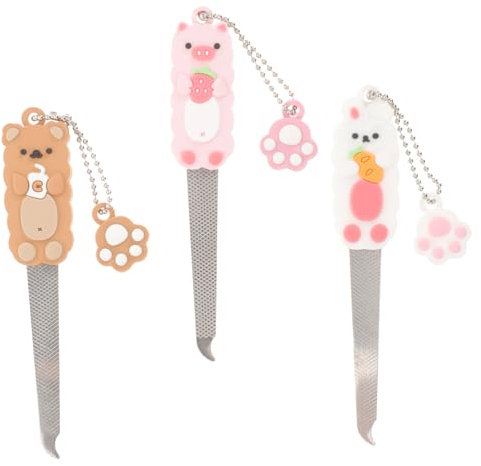 Didiseaon 3piezas Limas De Uñas De Metal Grados Limas Pequeñas Para Manicura y Pedicura