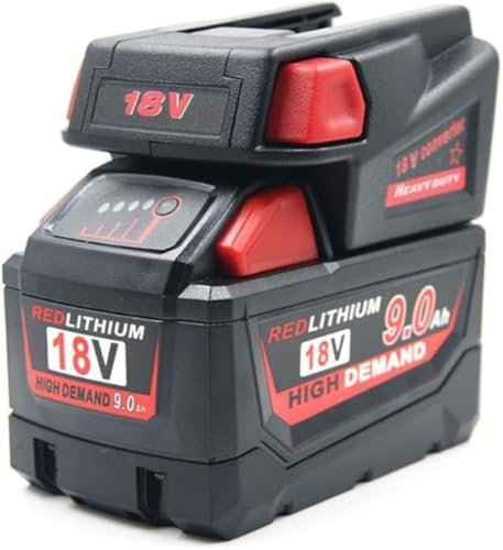 Battery Adapter Converter for Milwaukee 18V To V18 Lithium-ion Battery, USB Phone Charger, Equipped with a 5V 1A USB output port