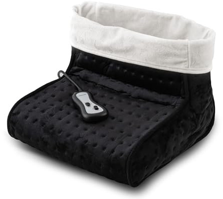 Berdsen Fußwärmer Elektrisch Fußheizung Mit Massage 2 Temperatursstufen Universelle Größe 550 Und 220 g/m² Schwarz