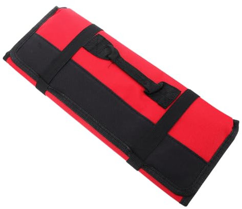 EXHUMKY Bolsa Roll Chef De Oxford Roja Con Compartimentos Maletín Portátil Para Cuchillos Estuche Resistente Para Cocina Camping y Profesionales