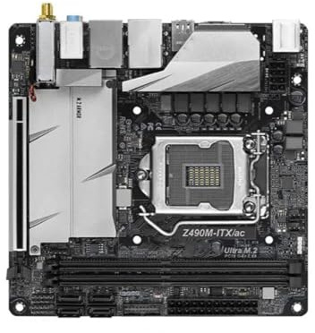 XYYZXKL schede Madri Scheda Madre Fit for ASEOCK Z490M-ITX/ac Z490 DDR4 LGA 1200