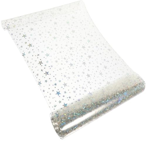 Transparente Stern PVC Folie, 1 Rolle 20cm X 120cm