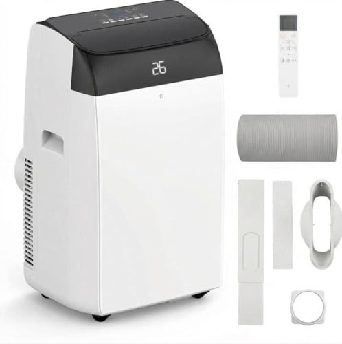Portable Air Conditioner with 3 Speed, 10000BTU 3-in-1 Mobile AC with Heating & Cooling, Dehumidifier, Air Conditioning Unit Cools Up to 400 Sq.ft, Portable AC Unit with Control & Installation Kits