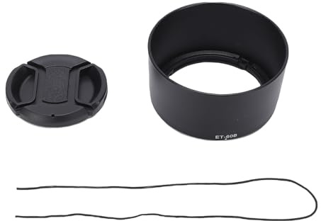 Paraluce con attacco a baionetta, interno opaco, copertura paraluce per fotocamera, per obiettivi RF S da 55 a 210 mm con copriobiettivo da 55 mm