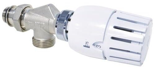 Robinet équerre inversée thermostatique série 3/4 EK M1/2(15/21) avec tête thermostatique 3