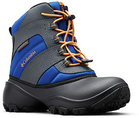 Columbia Rope Tow 3 Waterproof wasserdichte Winterstiefel für Kinder, Blau (Azul x Orange Blast), 27 EU