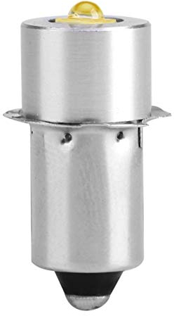 Zerodis 3W P13.5S LED Taschenlampe Lampe super hell 160~180LM Ersatz Lampe Taschenlampe Lampe Arbeitslicht LED Ersatzbirne für Taschenlampe (Warm White 4~12v)