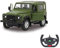 JAMARA 405155 - Land Rover Defender 1:14 Tür manuell 2,4GHz - RC Auto, offiziell lizenziert, ca 1 Std fahren, 11 Kmh, detaillierter Innenraum, hochwertige Verarbeitung,LED Licht, grün