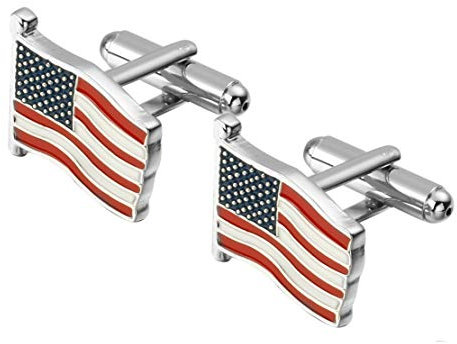 Cufflinks Direct USA, Amerikaner, Sternenbanner, Old Glory, Flaggengeschenk manschettenknöpfe (Manschettenknöpfe mit Geschenktüte)