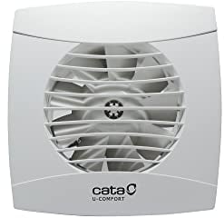 Cata | Extractor baño | Modelo UC-10 HYGRO | Extractor de baño Serie Hygro | Extractores de Aire | Extractor de baño silencioso | Color Blanco | Detector de Humedad Regulable