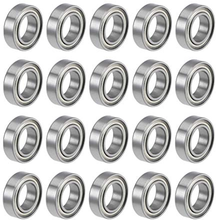 sourcing map 20 Stück Kugellager Rillenkugellager MR148ZZ 8mm Innendurchm 14mm Außendurchm 4mm Bohrung Doppelt Geschirmt Chromstahl Z2 für Skateboard 3D Drucker Roller Inline Skates