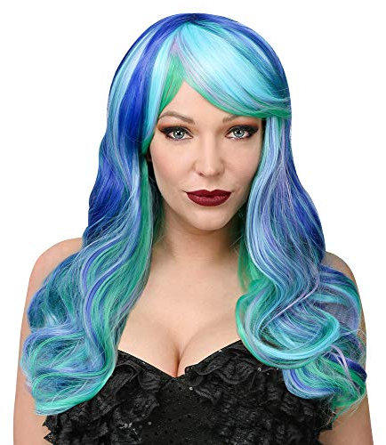 Dream Hair Langhaar Perücke Leia - Blau/Türkis