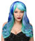 Dream Hair Langhaar Perücke Leia - Blau/Türkis