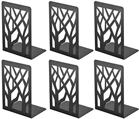 Buchstütze, Buchstützen, Book Holder CD Kinder Metall, Bücher Halter für Regal, Ordnerhalter DVD Unsichtbares Bücherregal, Bookends Buchstopper, Buchhalterung Buch Halter 3 Paar Schwarz