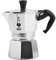 BIALETTI Moka Caffettiera con Fascia, Alluminio, Argento, 2 Tazze, Silver/Black, One Size