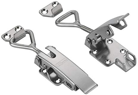 FTsolid [2er Set] einstellbarer Spannverschluss aus Edelstahl ESS2 Kistenverschluss rostfrei verstellbar Hebelverschluss Sicherheitsverschluss