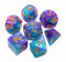 CREEBUY DND-Würfelset, seeblau-violette Rollenspiel-Würfel, für Dungeon and Dragons, D&D, Rollenspiele, Brettspiele, polyedrische Glitzerwürfel