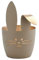 Gift Company Madras, Windlicht, M, Motiv: Hase mit Knickohr, Sandstone/Gold