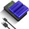 NEEWER NP F550 Battery Charger Set, Compatible with Sony NP F970 F750 F770 F960 F550 F530 F330 F570 CCD SC55 TR516 TR716 TR818 TR910 TR917 NEEWER LED Light/Monitor/Camera Sliver the (2 pack ung, blue)